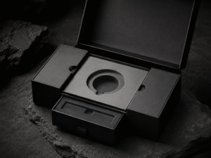 Premium weighted smart ring packaging with magnetic rigid box and luxury insert