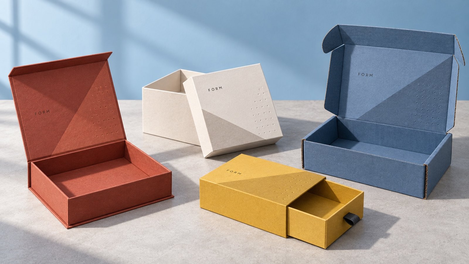 Custom magnetic rigid drawer two-piece and mailer gift box structures