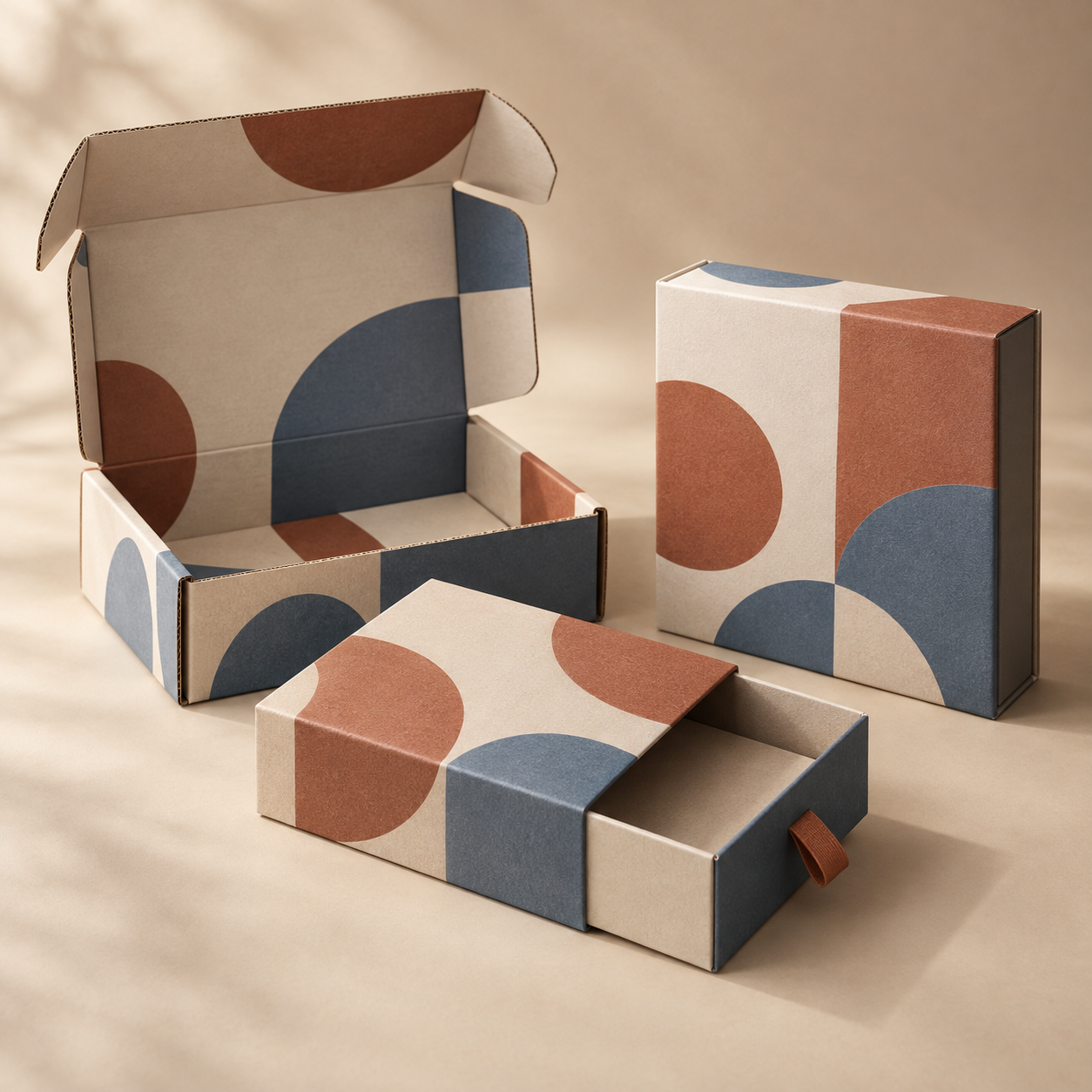 Custom subscription box structures including mailer, drawer and rigid boxes